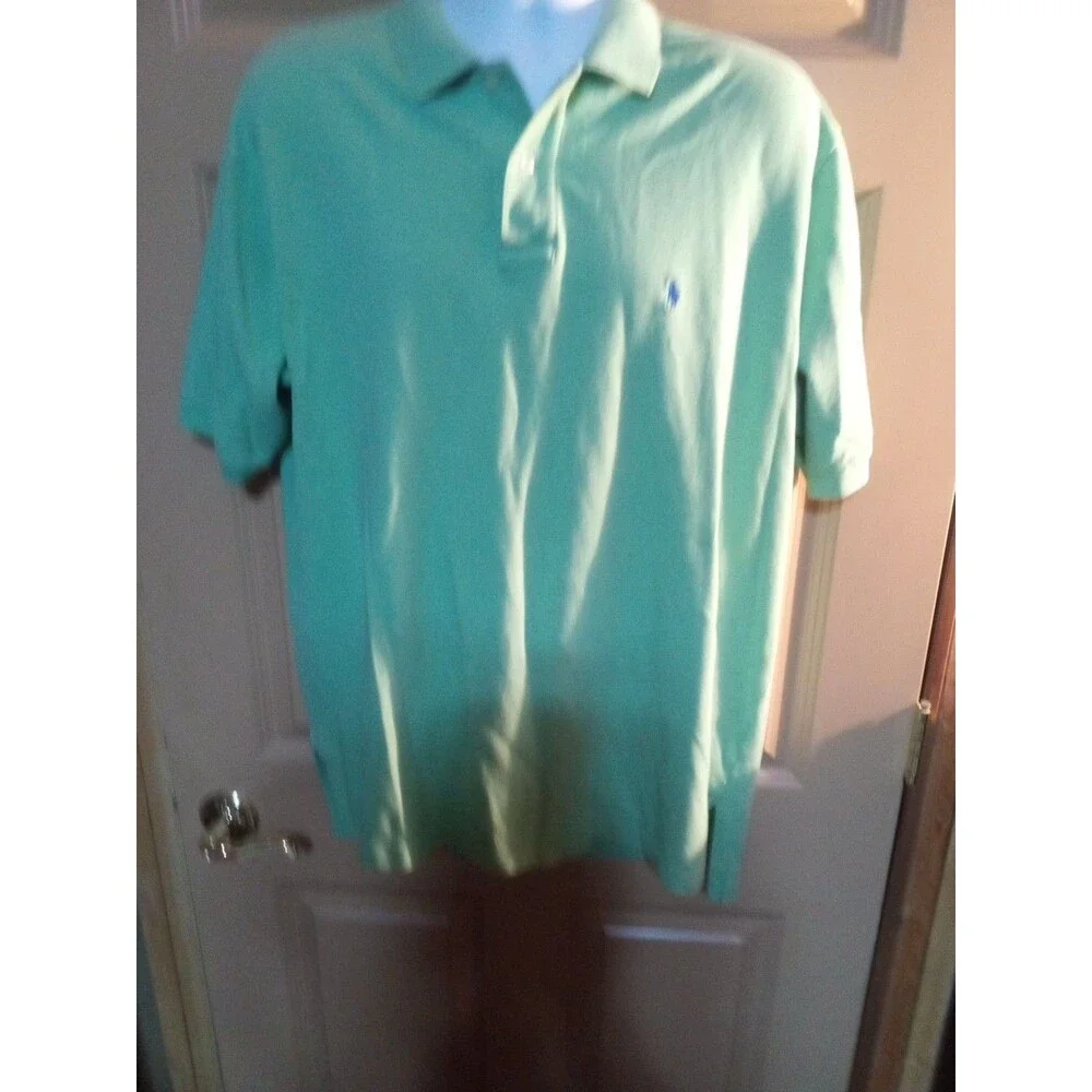 Polo Ralph Lauren Men's 2XL Classic Green 100% Cotton Short Sleeve Polo Shirt